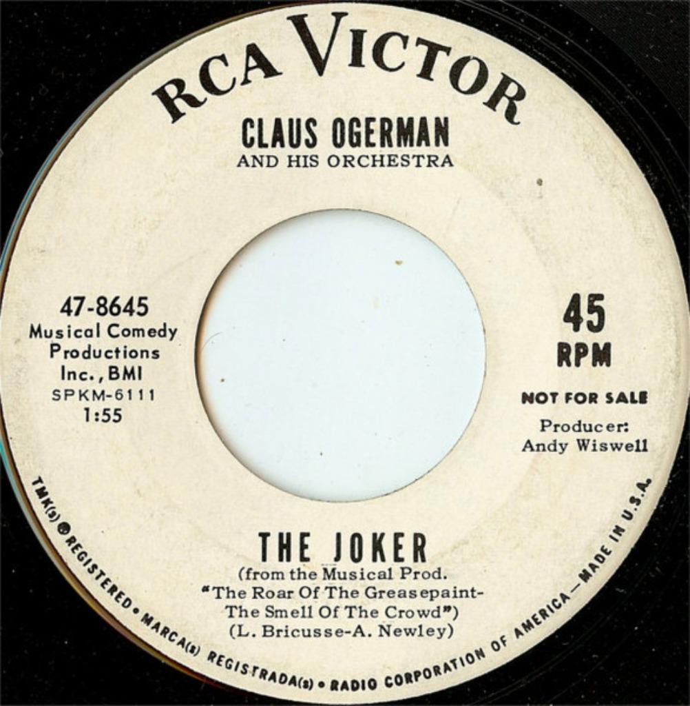 Claus Ogerman And His Orchestra ‎– The Joker "popcorn", 7 inch, Single, Ophalen of Verzenden, Zo goed als nieuw