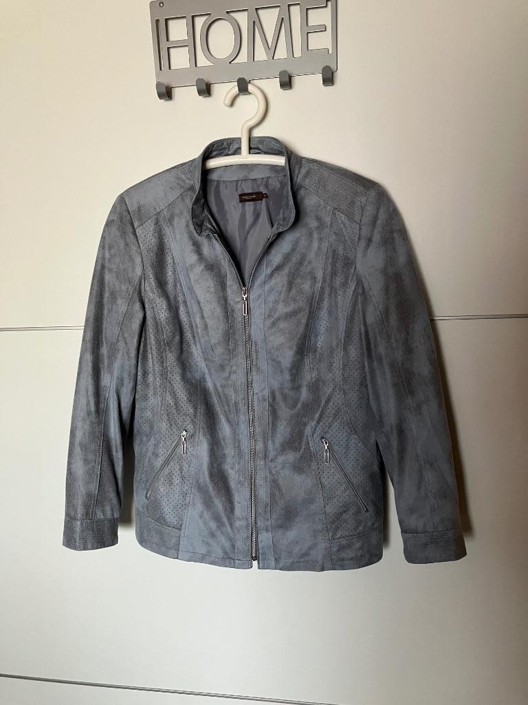 Grijsblauw jasje suèdelook, Kleding | Dames, Blauw, Maat 42/44 (L), Nieuw, Ophalen of Verzenden