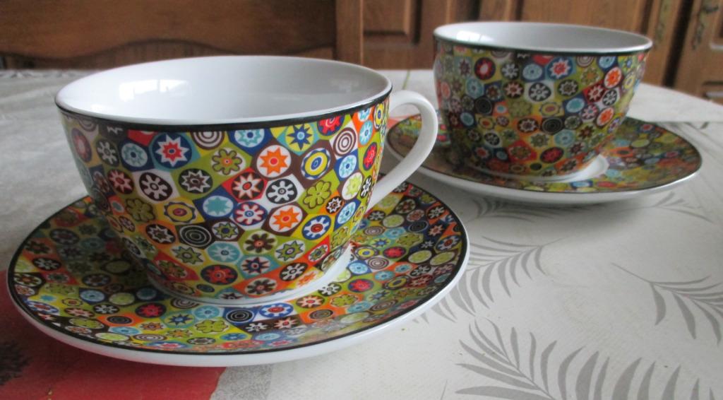 tas en ondertas 2x, Enlèvement ou Envoi, Neuf, Porcelaine, Tasse et/ou soucoupe
