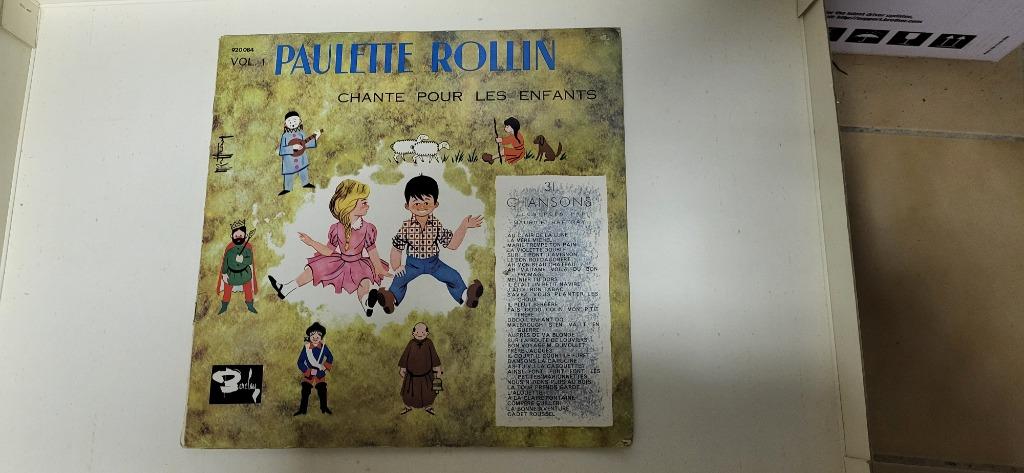 Disc 33 rpm Paulette Rollin zingt voor de kinderen, Ophalen of Verzenden, Gebruikt, Educatief, 6 tot 9 jaar