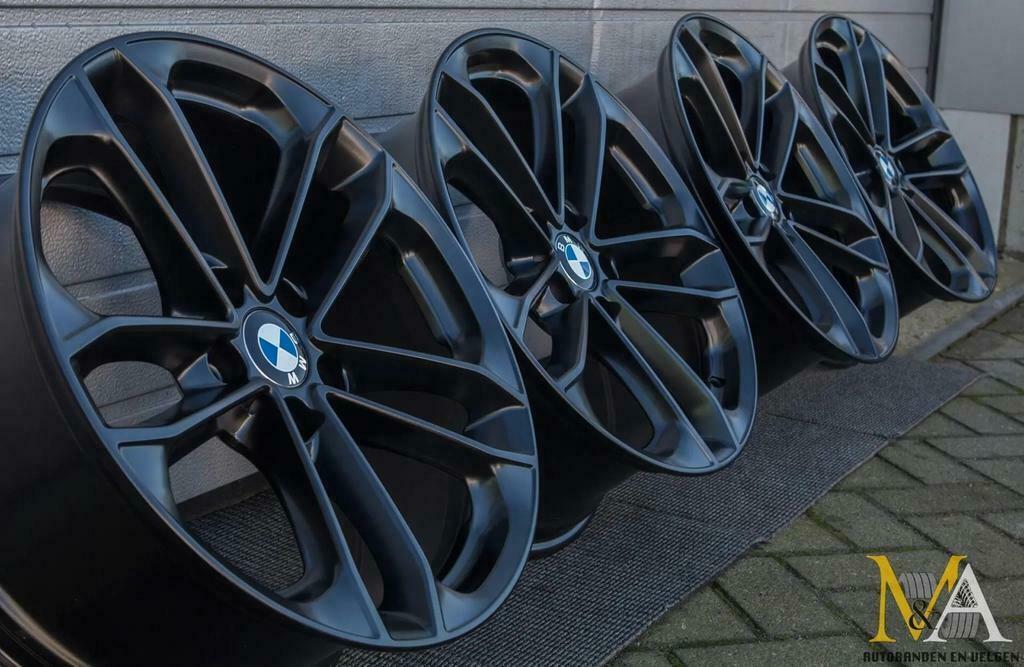19 INCH ORIGINELE BMW 3 4 SERIE F30 F34 GT 673 VELGEN ZWART, 19 inch, Overige, Gebruikt, Velg(en)