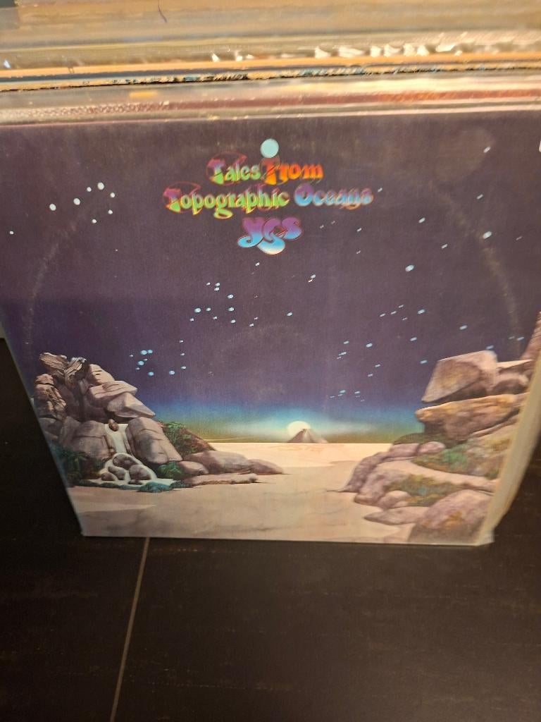 lp - yes - tales from topographic oceans - 2lp - bak 1, Ophalen of Verzenden, Gebruikt, 12 inch, Progressive