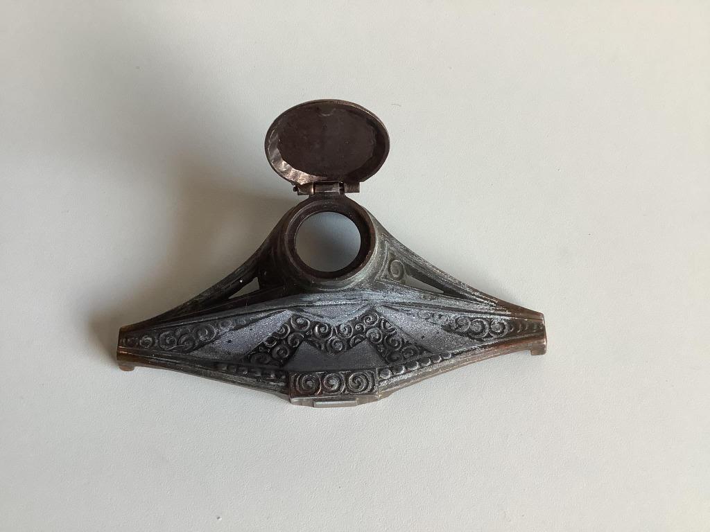 antieke art nouveau inktpot Verdun, Antiek en Kunst, Ophalen of Verzenden
