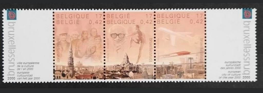 Belgique : COB 2882/84 ** Bruxelles 2000, Timbres & Monnaies, Sans timbre, Neuf, Enlèvement ou Envoi, Non oblitéré