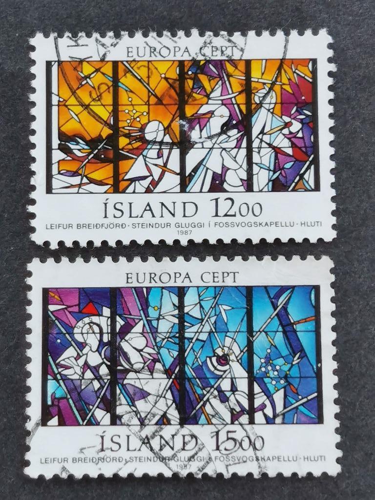 Ijsland 1987 - Europa CEPT - glasramen, Ophalen of Verzenden, IJsland, Gestempeld