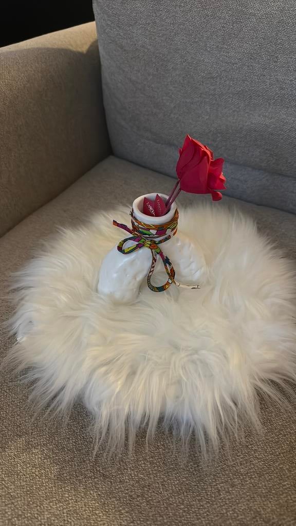 Tapis blanc 10cm de diametre, Enlèvement, Comme neuf, Blanc