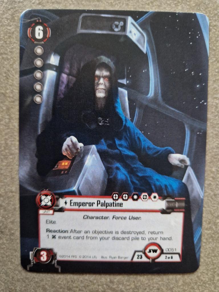 Star Wars Jce Lcg The Card Game Emperor Palpatine FFG promo, Ophalen of Verzenden, Zo goed als nieuw, Spel
