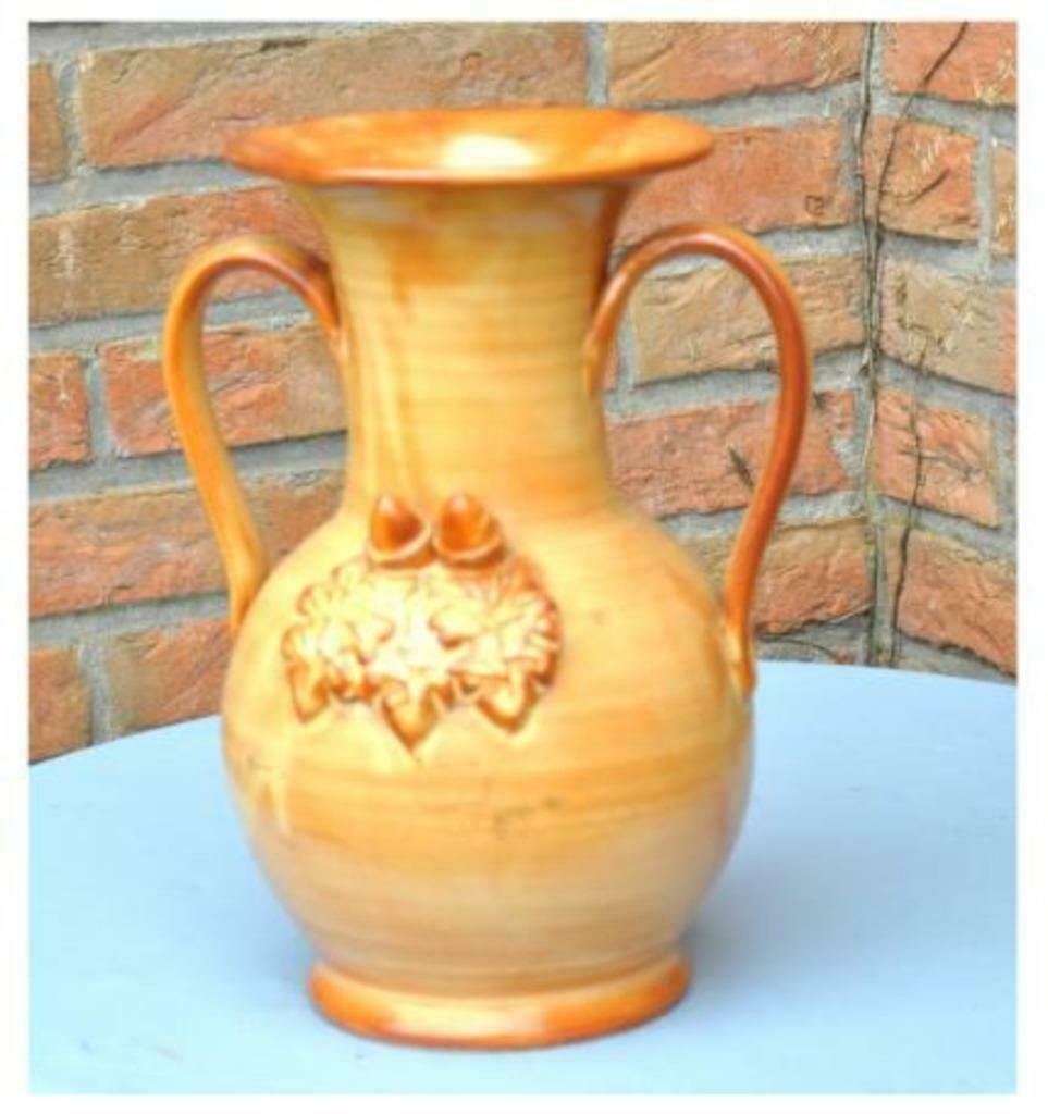 §vase en grès feuilles de chêne, Enlèvement ou Envoi