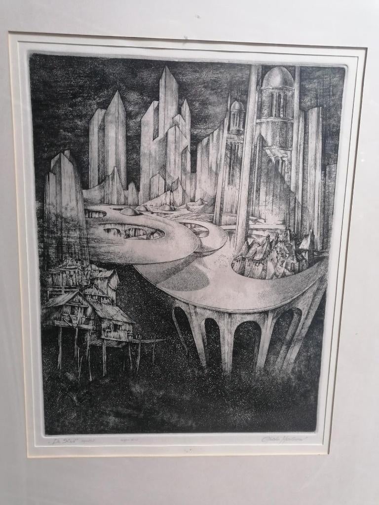 Guido Mariman gravure, Antiek en Kunst, Kunst | Schilderijen | Modern, Ophalen