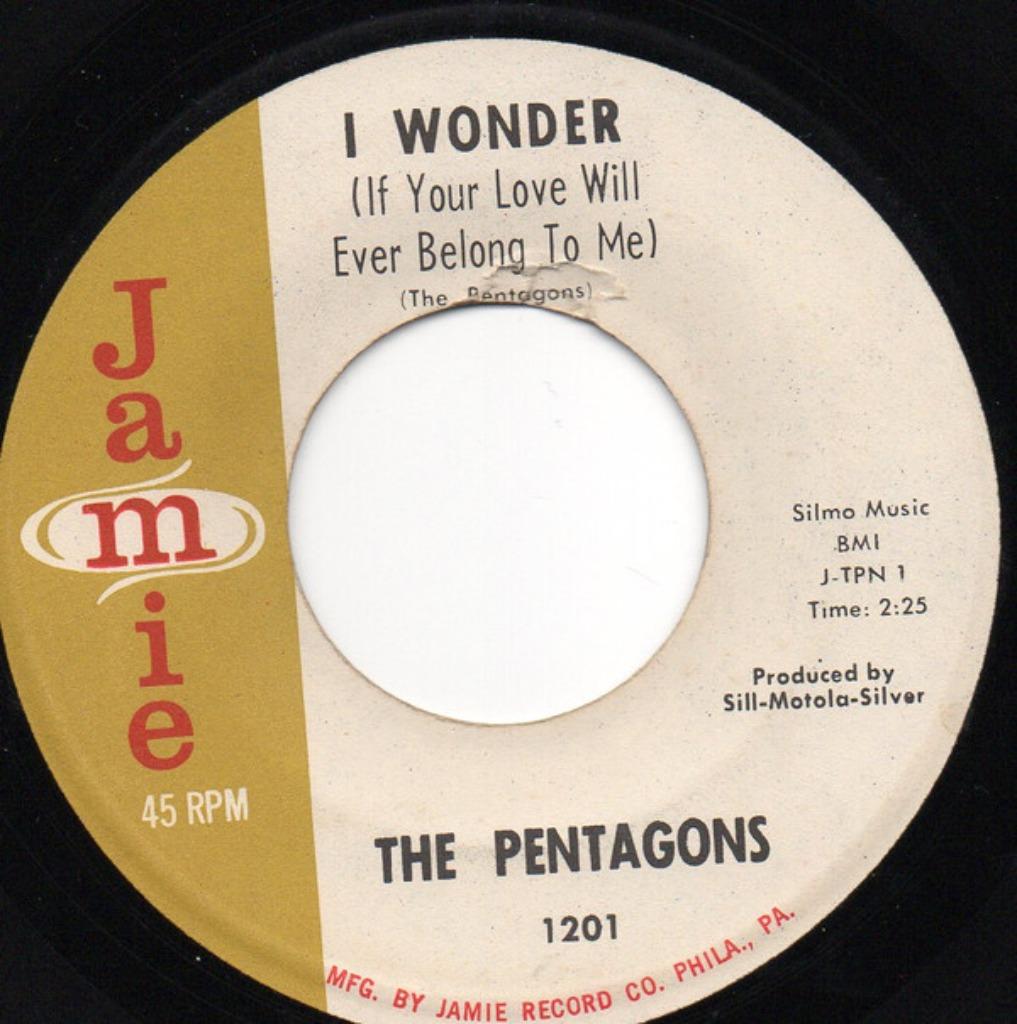 The Pentagons ‎– I Wonder " Popcorn ' 7 ", Gebruikt, Overige genres, 7 inch, Single