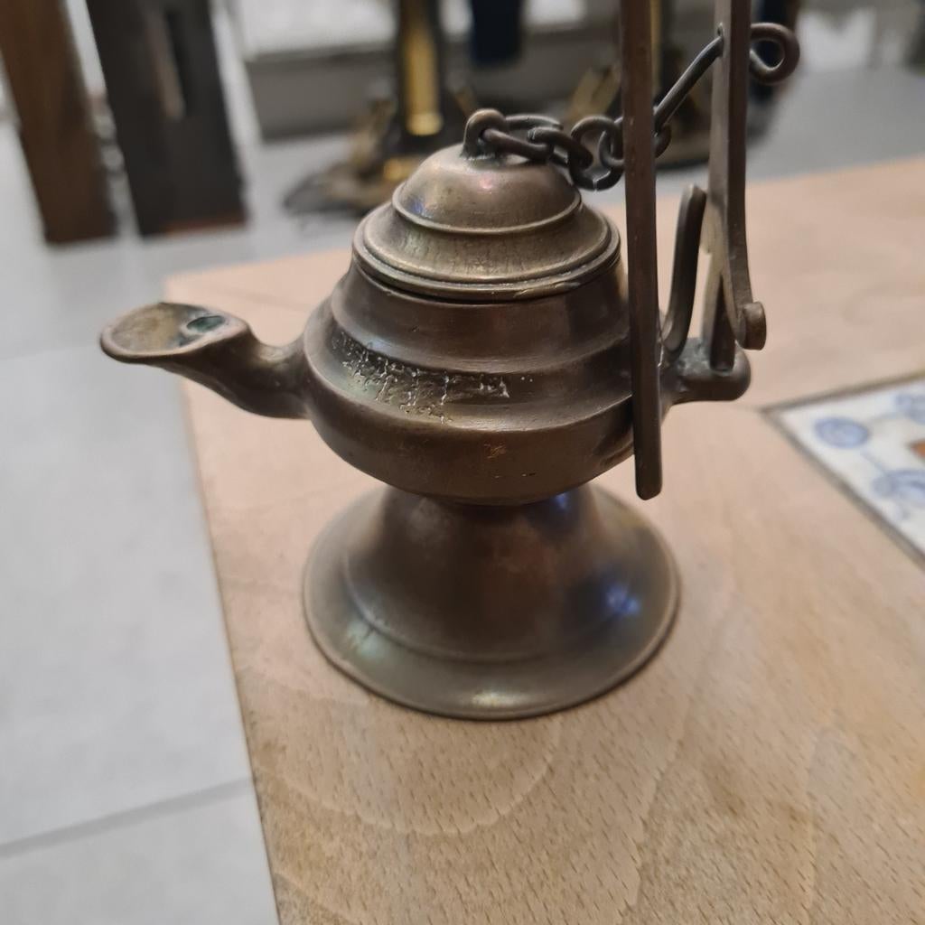 Oud olielampje, Antiek en Kunst, Ophalen of Verzenden