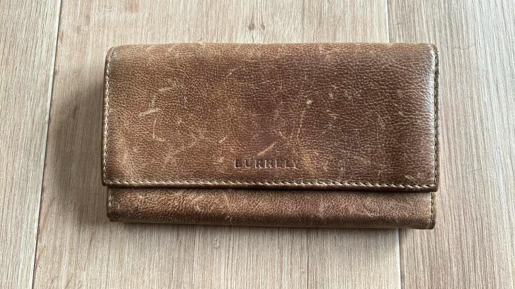 Dames portefeuille - BURKELY, Overige merken, Gebruikt, Beige, Ophalen of Verzenden