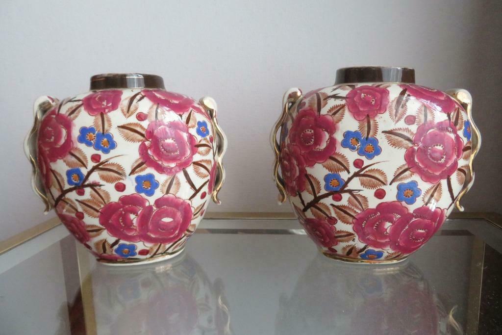 Paire de vases Boch décor Shanghai, Ophalen of Verzenden