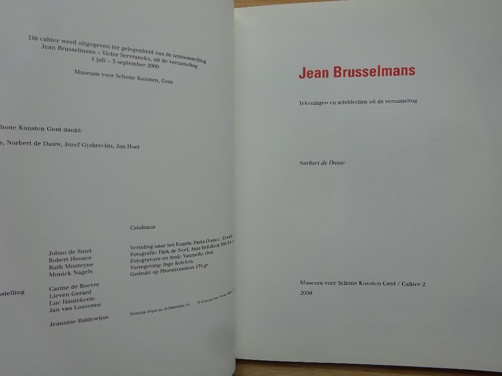 Jean Brusselmans en Victor Servranckx, MSK Gent, 2000, Ophalen of Verzenden, Nieuw, Schilder- en Tekenkunst