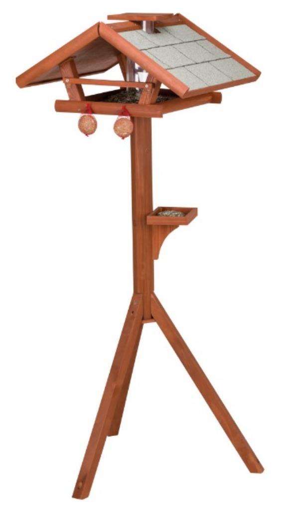 Mangeoire sur socle en bois de pin naturel, Jardin & Terrasse, Maisons & Bains d'oiseaux, Neuf, Enlèvement