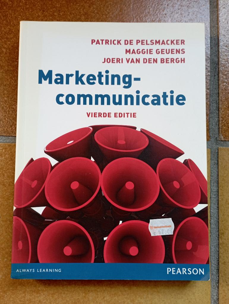 Marketingcommunicatie - vierde editie, Boeken, Gelezen, Ophalen of Verzenden, Economie en Marketing, Patrick De Pelsmacker