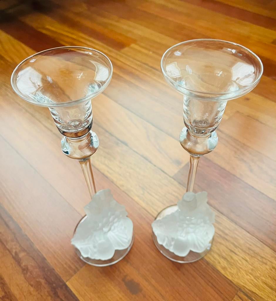 2 bougeoirs Cristalli d’Oggi, Antiquités & Art, Enlèvement, Verre