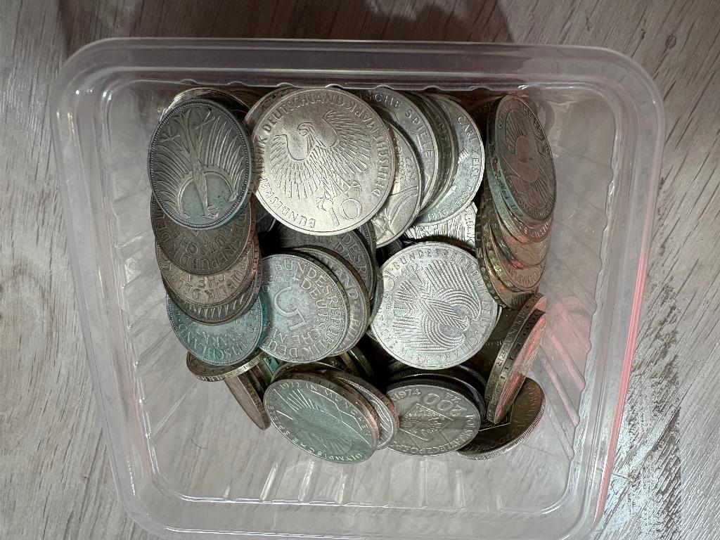 Zilveren munten Duitse marken 1 kilo zuiver zilver, Ophalen, Duitsland, Losse munt, Zilver