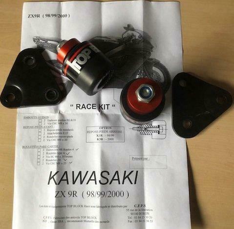 top block kawasaki zx9r '98-'00 valblokken - demo set, Verzenden, Gebruikt