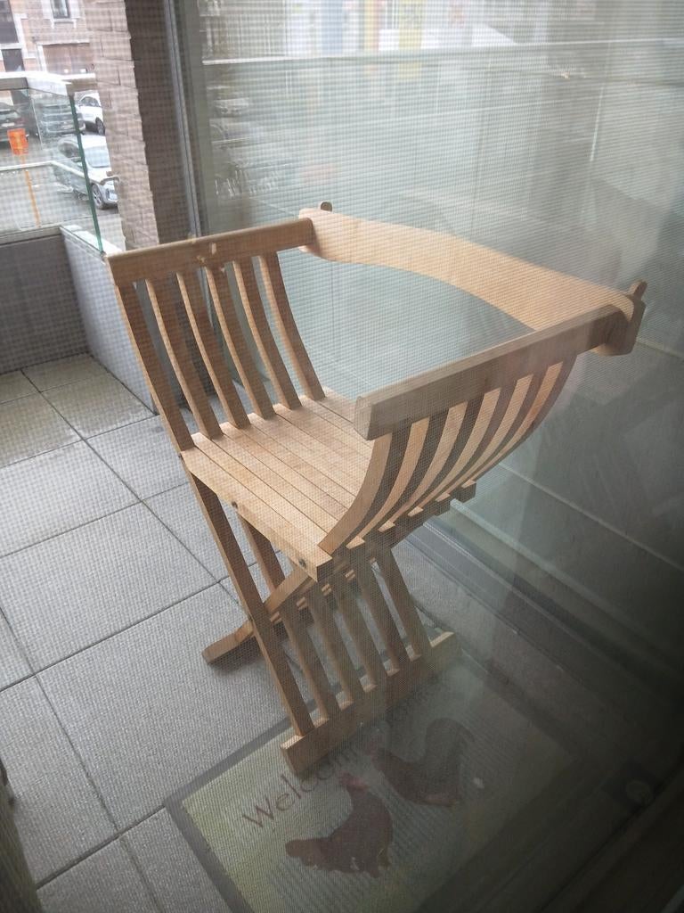 Savonarola stoel nieuw, Tuin en Terras, Hangmatten, Ophalen, Zo goed als nieuw, Binnen, Inklapbaar