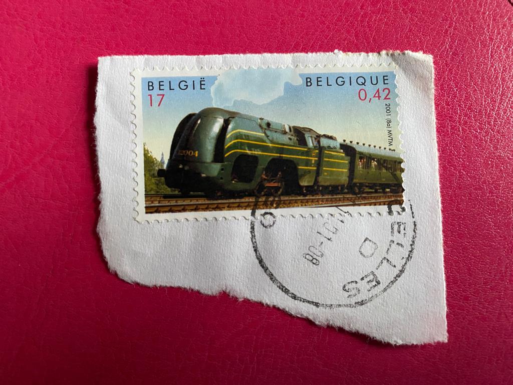 Postzegel Train Belgium België 17 €0,42 2001 (80) MVTM, Postzegels en Munten, Postzegels | Europa | België, Gestempeld, Frankeerzegel