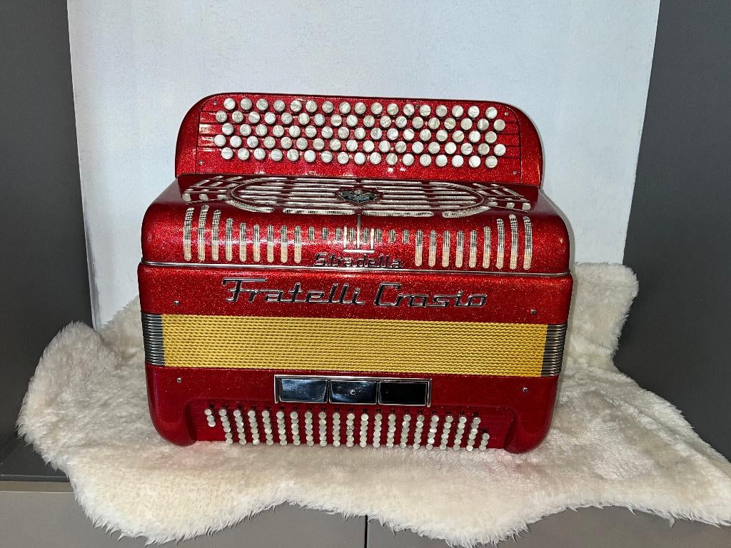 Prachtige Accordeon Fratelli Crosio, Muziek en Instrumenten, Zo goed als nieuw, Met koffer, Knopaccordeon, 120-bas