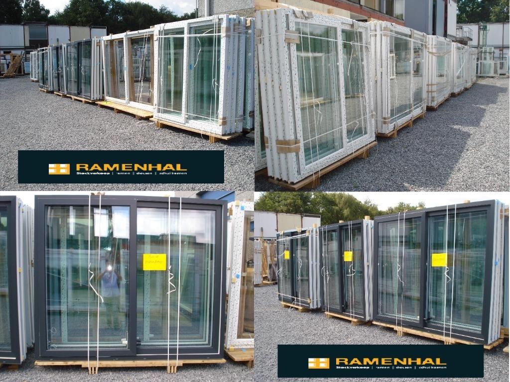 schuiframen, deuren, ramen, dubbeldeuren, 7016, 7039, 9005, Ophalen of Verzenden, Nieuw, Gevelraam of Ruit, Dubbelglas