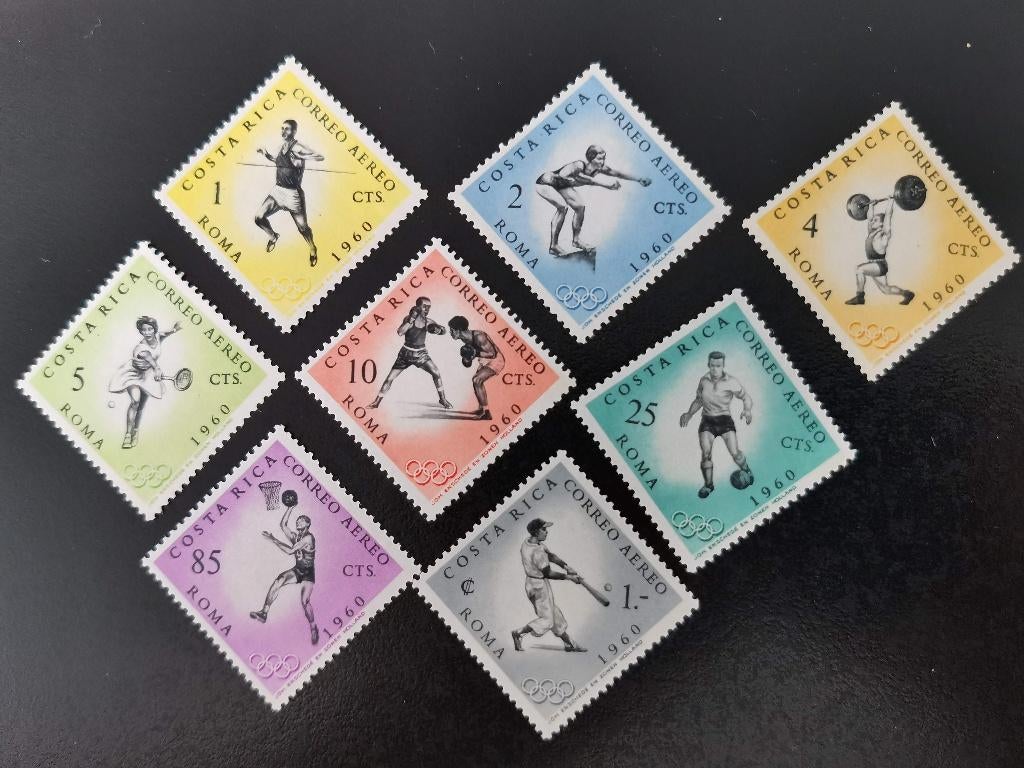 Costa Rica 1960 - sports, athlétisme, boxe, tennis, football, Enlèvement ou Envoi, Non oblitéré, Amérique centrale