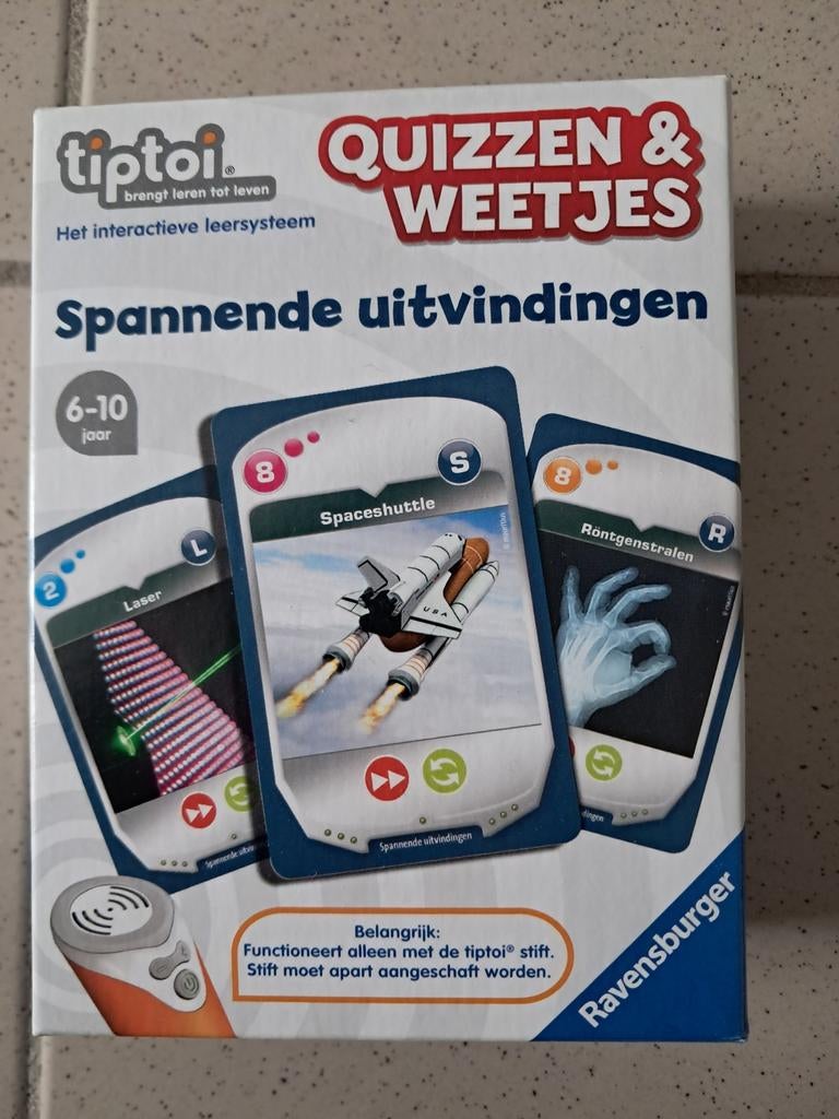 Tiptoi quizzen en weetjes 6-10j. NOOIT GEBRUIKT!, Ophalen of Verzenden