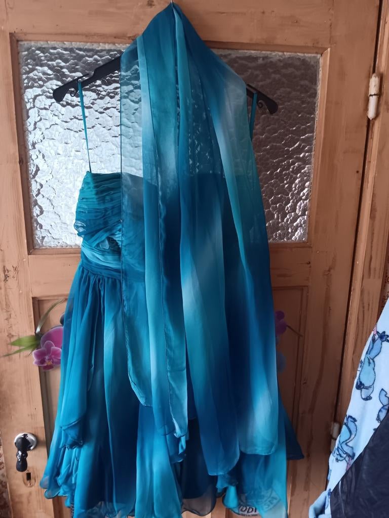 Robe de soirée, Comme neuf, Taille 38/40 (M), Bleu, Robe de cocktail
