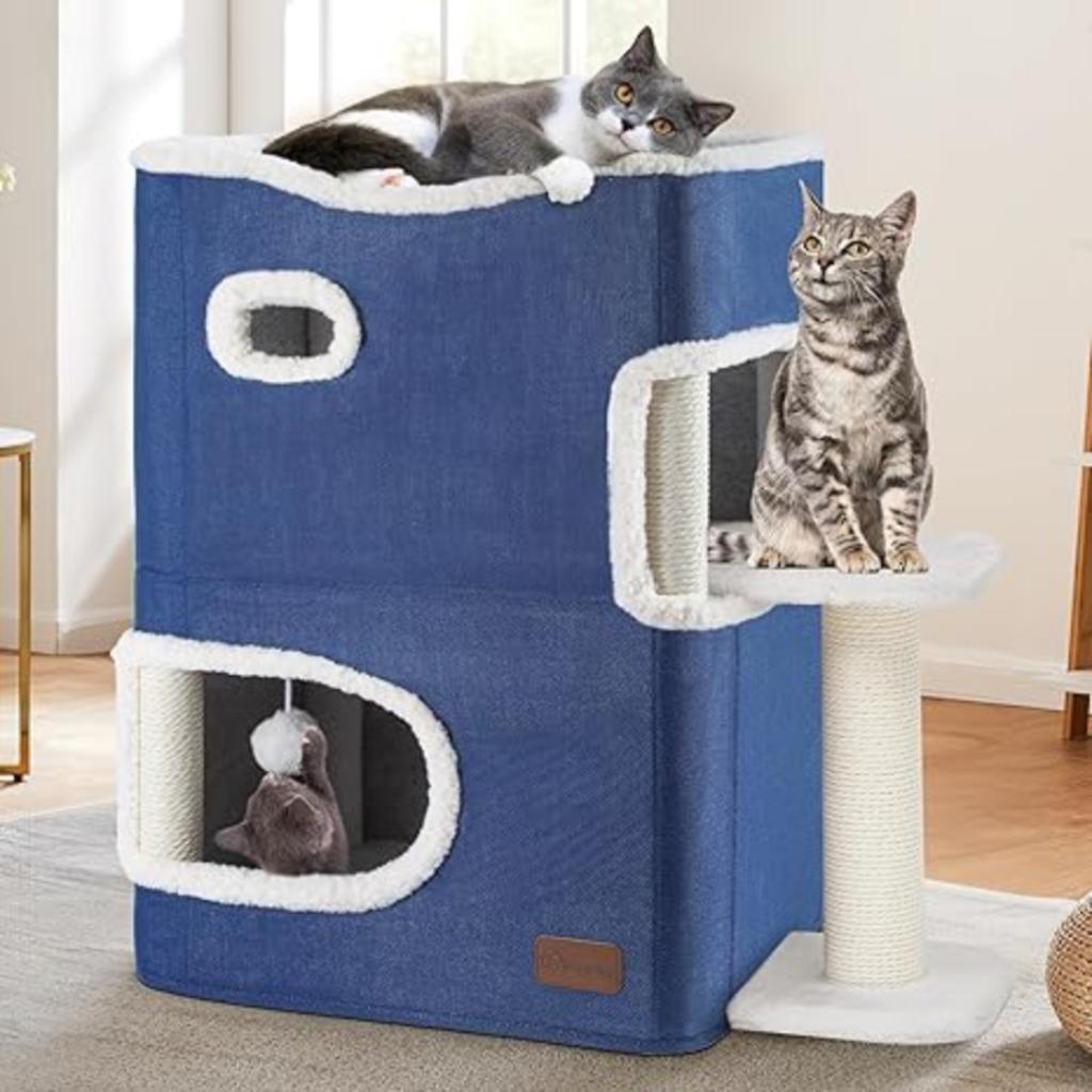 Nichoir d'intérieur pour chat avec griffoir | lit pour chat, Animaux & Accessoires, Neuf, Griffoir, -, -