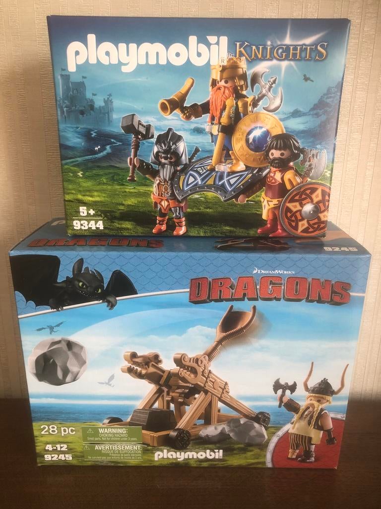 Playmobil 9344 dwergenkoning + 9245 katapult Dragons  NIEUW, Kinderen en Baby's, Speelgoed | Playmobil, Ophalen of Verzenden, Zo goed als nieuw