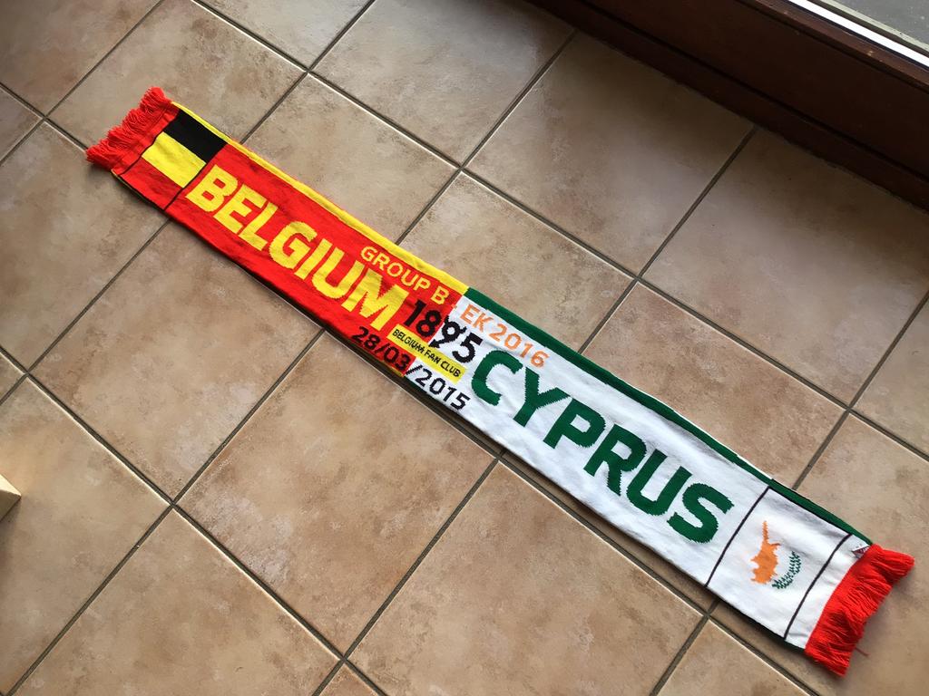 Écharpe de football Belgique Chypre, 06/09/2015, Enlèvement ou Envoi, Comme neuf
