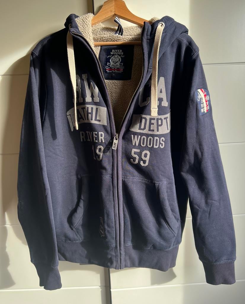 Sweat homme avec capuche., Kleding | Heren, Jassen | Winter, Maat 52/54 (L), Blauw, Ophalen of Verzenden, Zo goed als nieuw