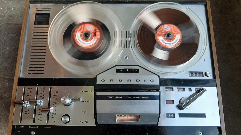 lecteur enregistreur a bande vintage grundig tk 146+ bande, TV, Hi-fi & Vidéo, Enregistreurs audio, Enlèvement ou Envoi, Magnétophone