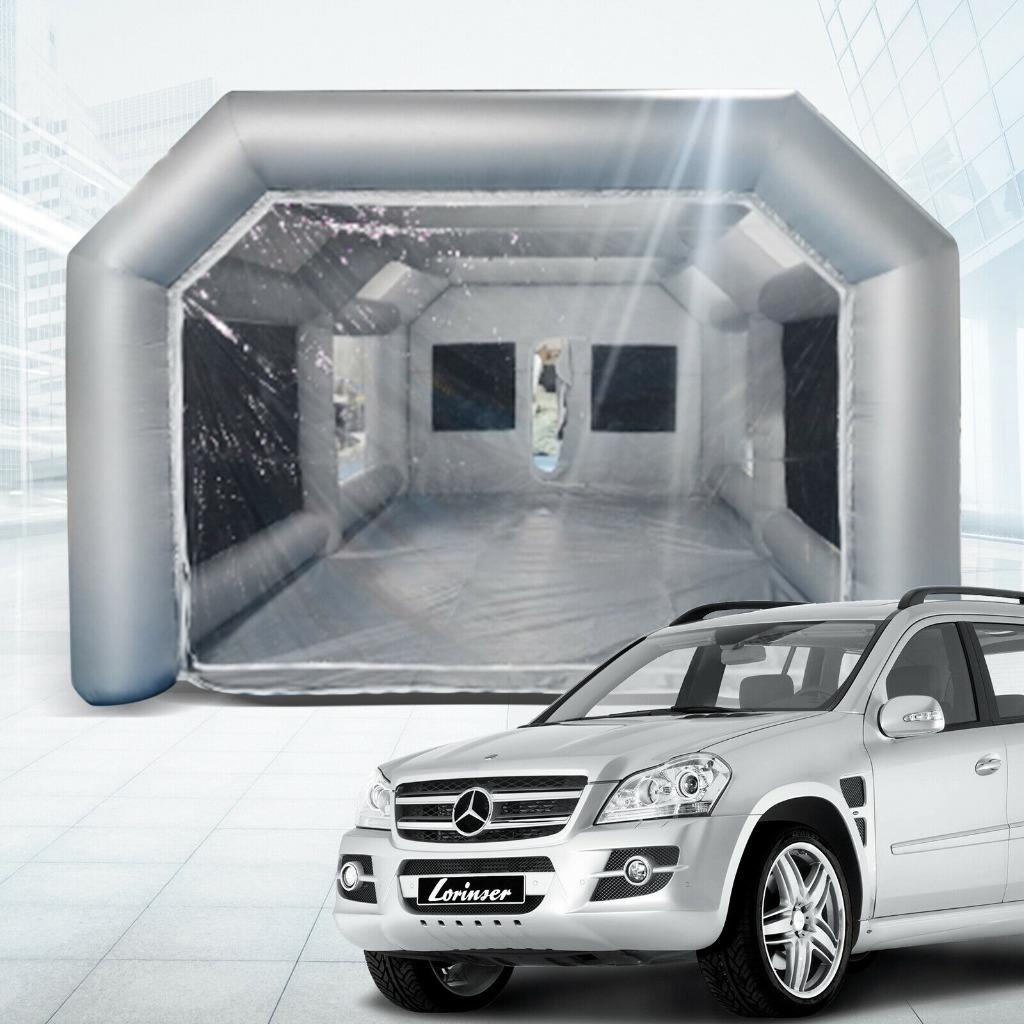 Opblaasbare Auto Spuitcabine Met 4 Ramen Incl Filters 8x4x3m, Auto diversen, Autogereedschap, Ophalen of Verzenden, Nieuw