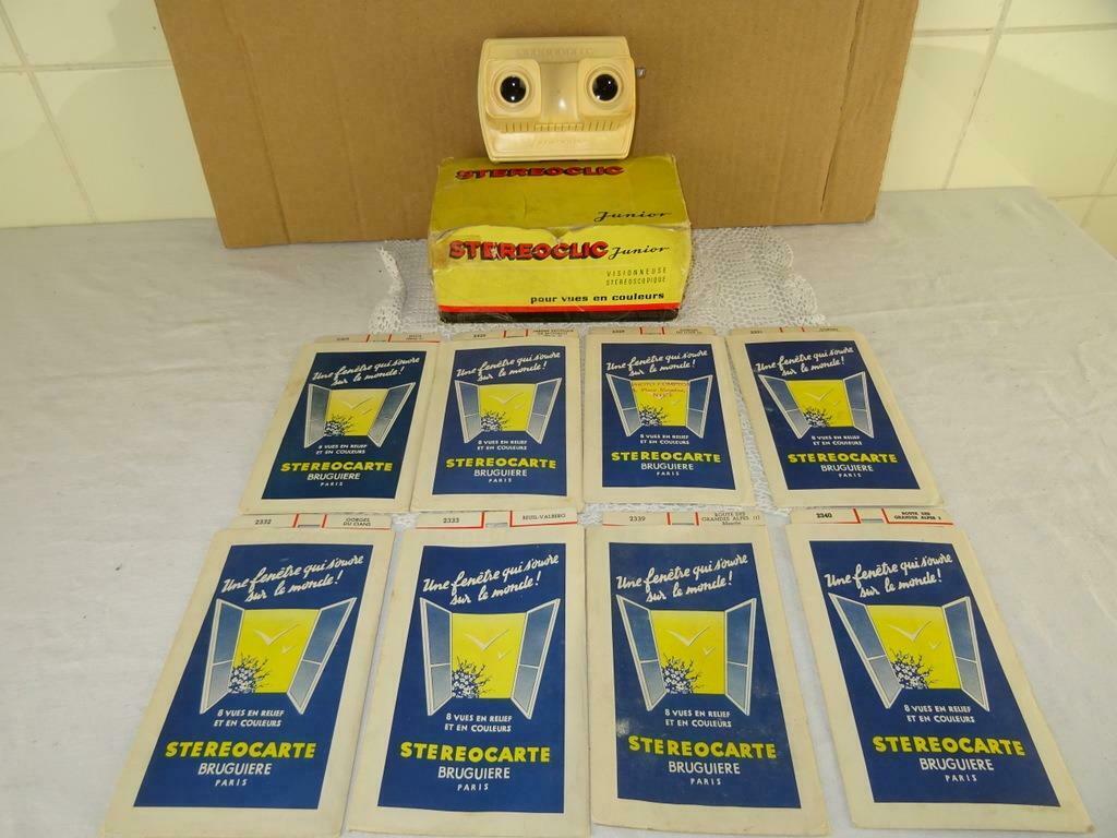 Viewmaster 3D Viewer Stereoclic Junior met kaarten ca 1960, Ophalen of Verzenden, Gebruikt