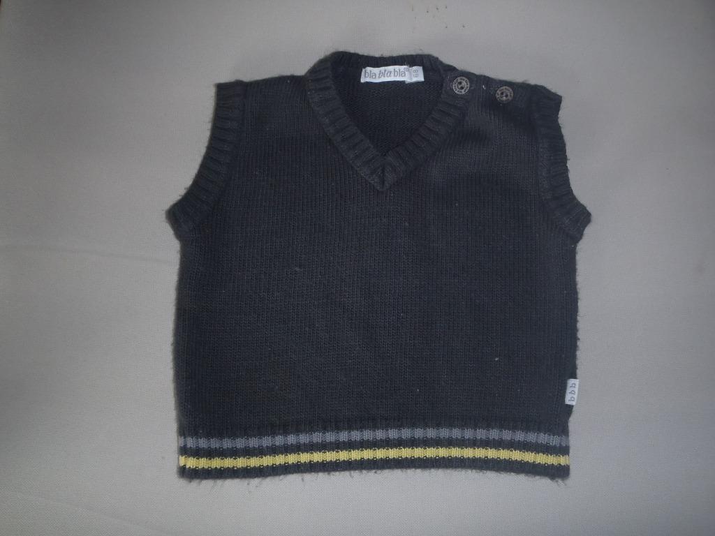 pull sans manches gris foncé taille 68, Enlèvement, Comme neuf, Garçon, Pull ou Veste