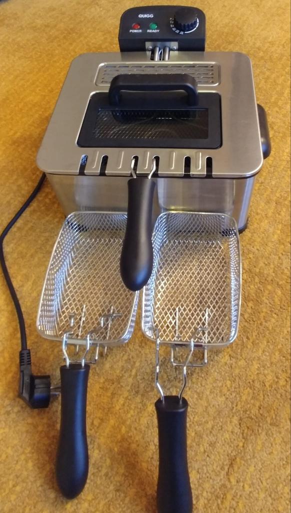 Friteuse, 3 à 4 litres, Enlèvement, Comme neuf, Friteuse duo