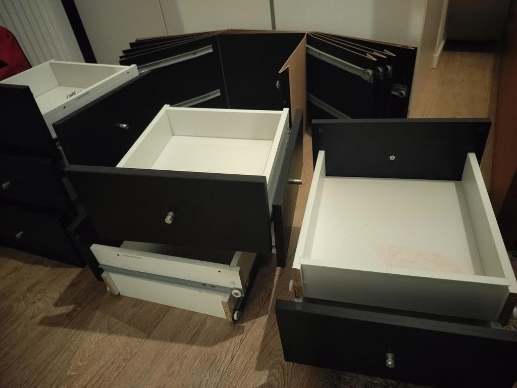 Tiroirs Ikea (noirs) pour armoire Kallax, Enlèvement, Comme neuf