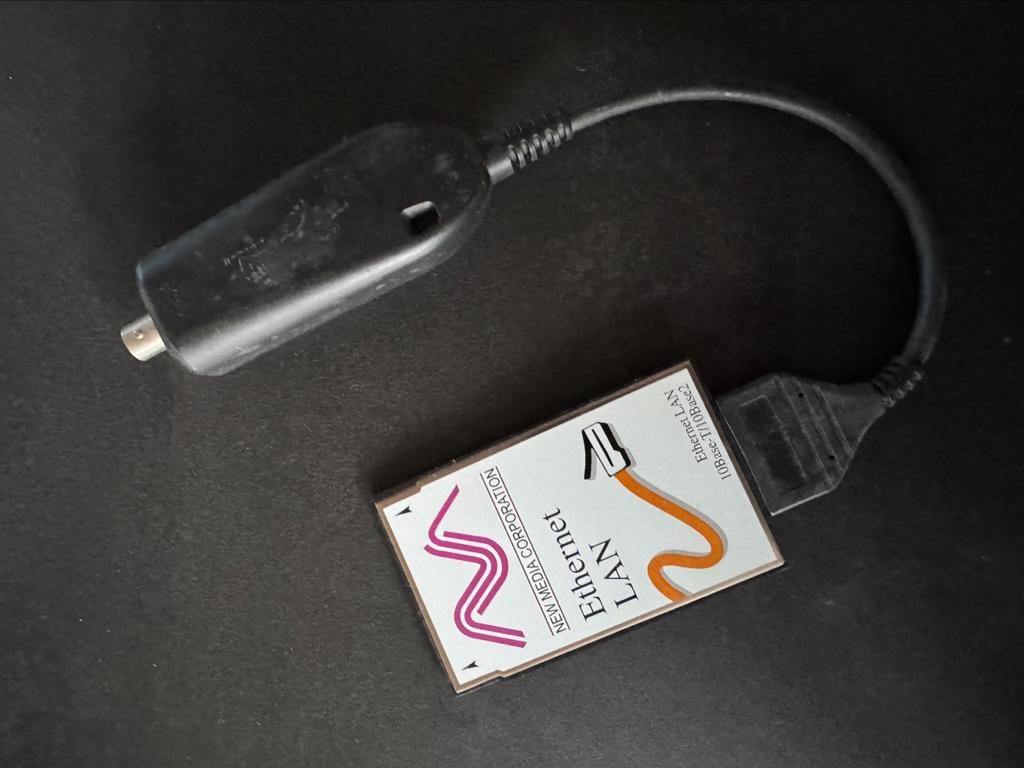 Ethernet LAN Card BNC 10baseT et modem vintage 14.4 PCMCIA, Computers en Software, Ophalen of Verzenden, Gebruikt