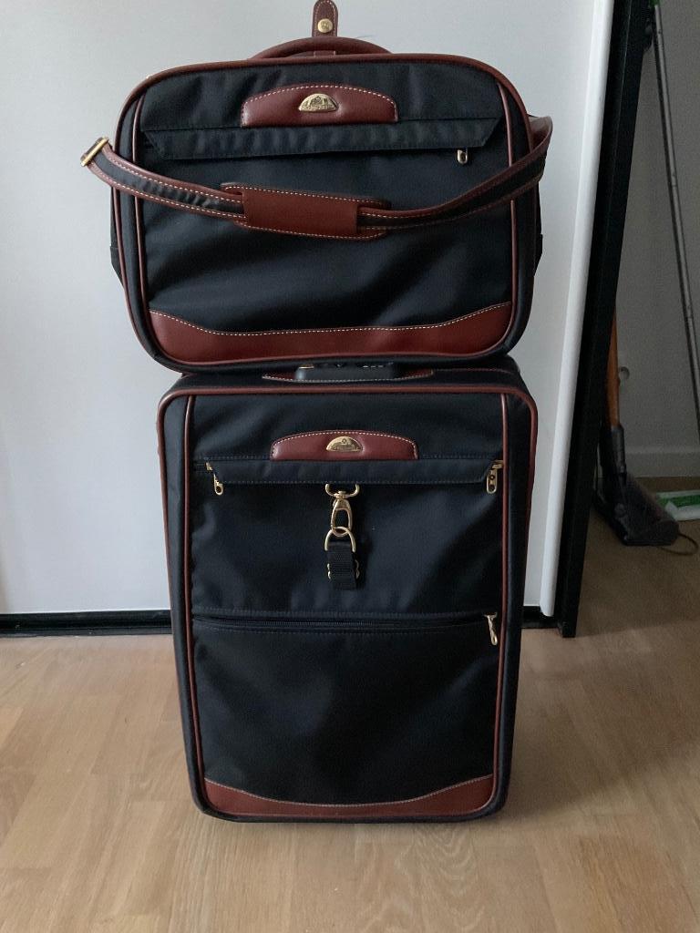 Sac cabine, Enlèvement, Comme neuf, Cuir, Roulettes