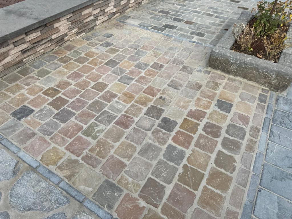 Kandla Multicolour / Ochre natuursteen plavuizen platines, Tuin en Terras, Zandsteen, Nieuw, Ophalen of Verzenden, Kei