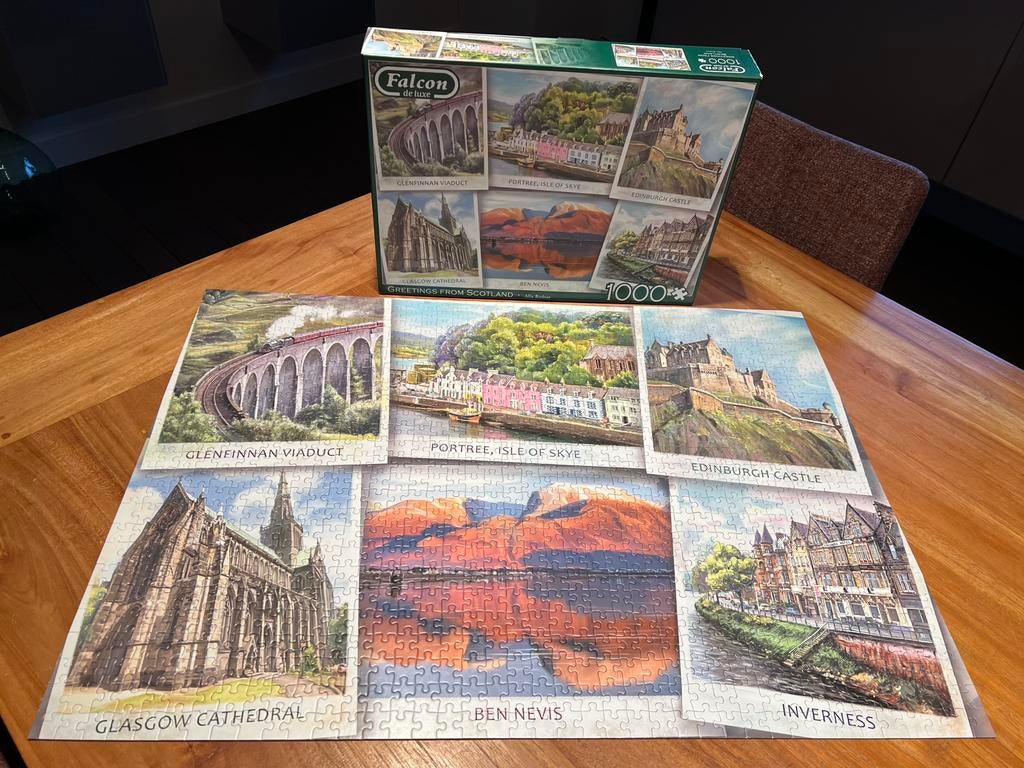 Falcon & Gibson puzzels 1000 stukjes, Ophalen, 500 t/m 1500 stukjes, Zo goed als nieuw, Legpuzzel