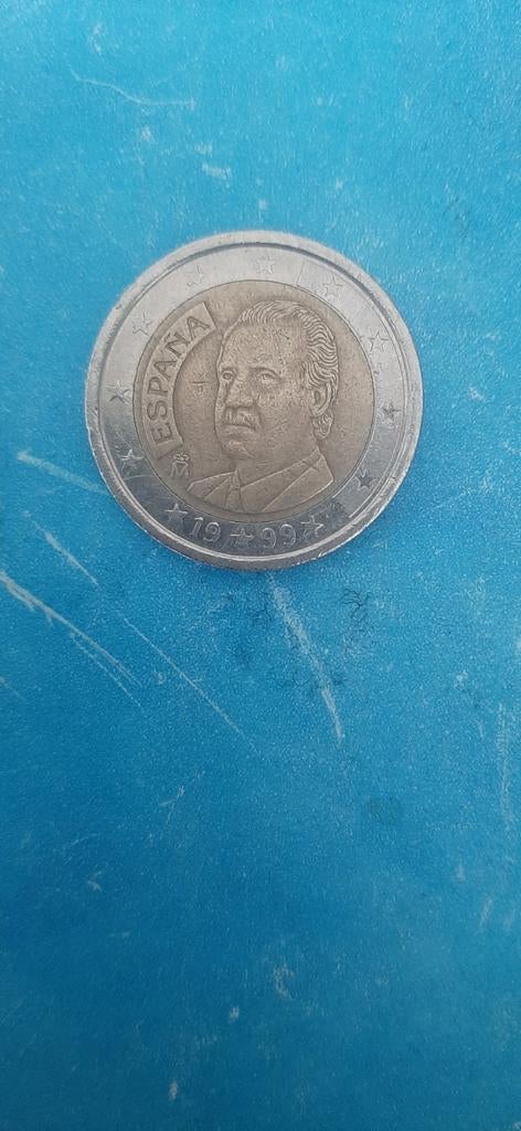 Zeldzame 2 Euromunt Spanje 1999, Ophalen of Verzenden, Spanje