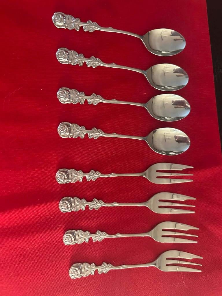 koffielepeltjes en dessertvorkjes, Ophalen of Verzenden, Zo goed als nieuw, Inox of Chroom