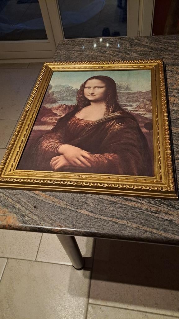 ''Mona Lisa' in kader, Antiek en Kunst, Ophalen