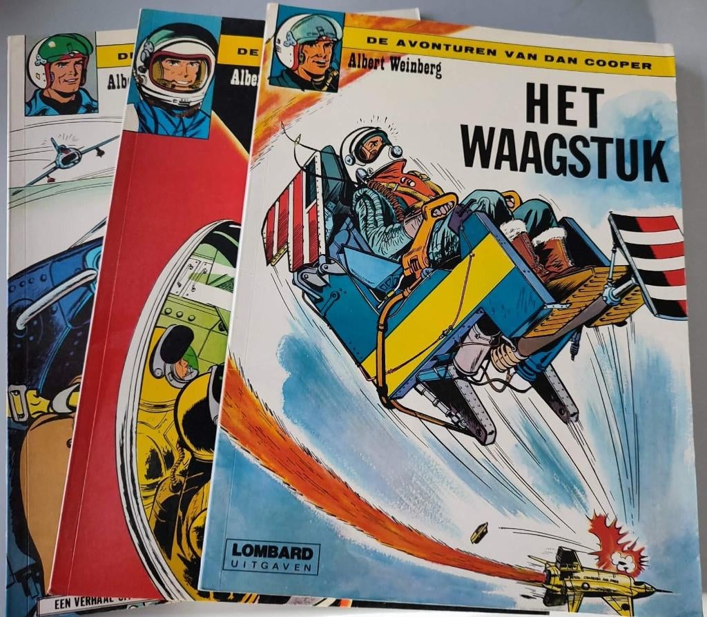 De avonturen van Dan Cooper - 3 strips, Gelezen, Ophalen of Verzenden, Albert Weinberg, Meerdere stripboeken