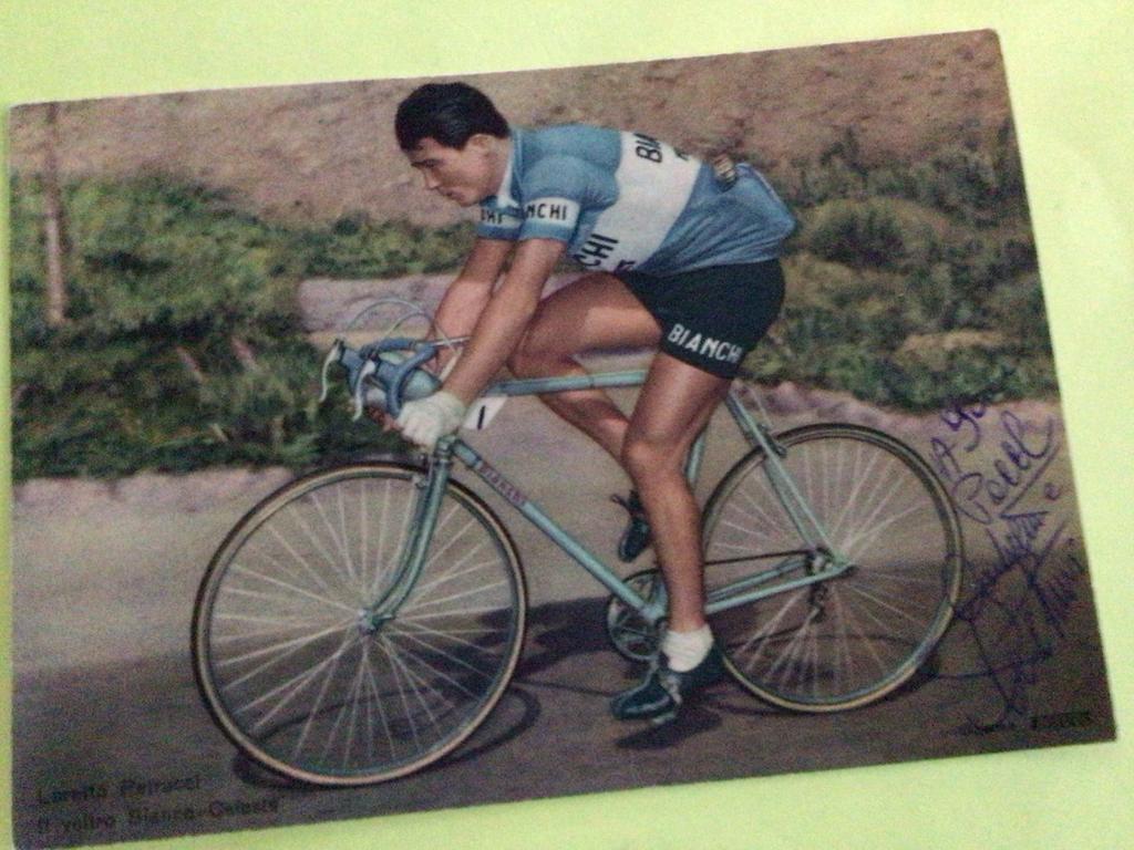wielerkaart 1953 team bianchi loretto petrucci signe, Verzenden, Zo goed als nieuw
