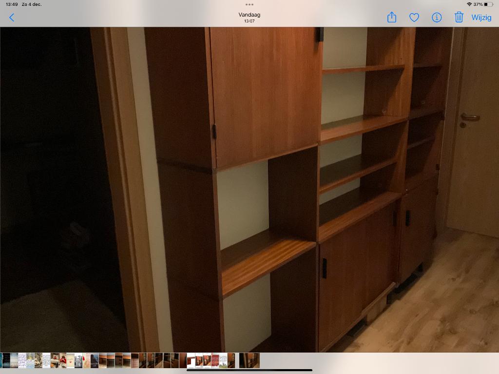 Pastoewandmeubel vintage, Huis en Inrichting, Ophalen, Zo goed als nieuw, Teakhout, Met deur(en)